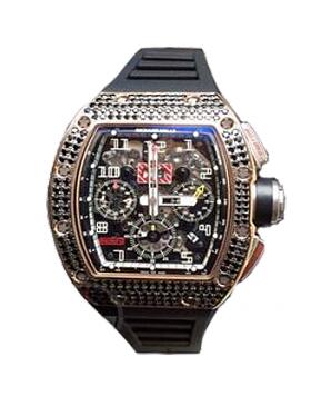 Richard Mille Replica Watch RM 011 Medium set Black Sapphire 511.042A.91